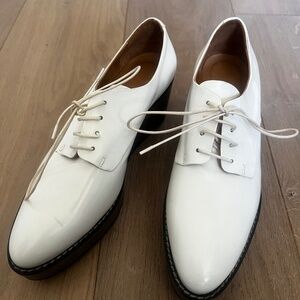 Rene Lezard Women Oxford Shoes White Size 8